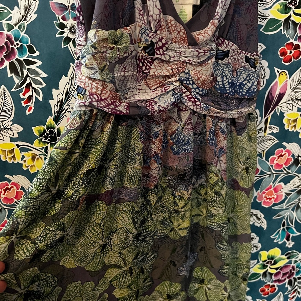 Anthropologie/Staring at stars: women’s (8) Spaghetti strap print dress - Picture 5 of 8